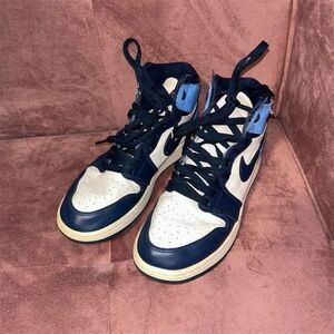 Nike Air Jordan 1 Retro High OG Obsidian/Blue Youth 5.5Y Sneaker